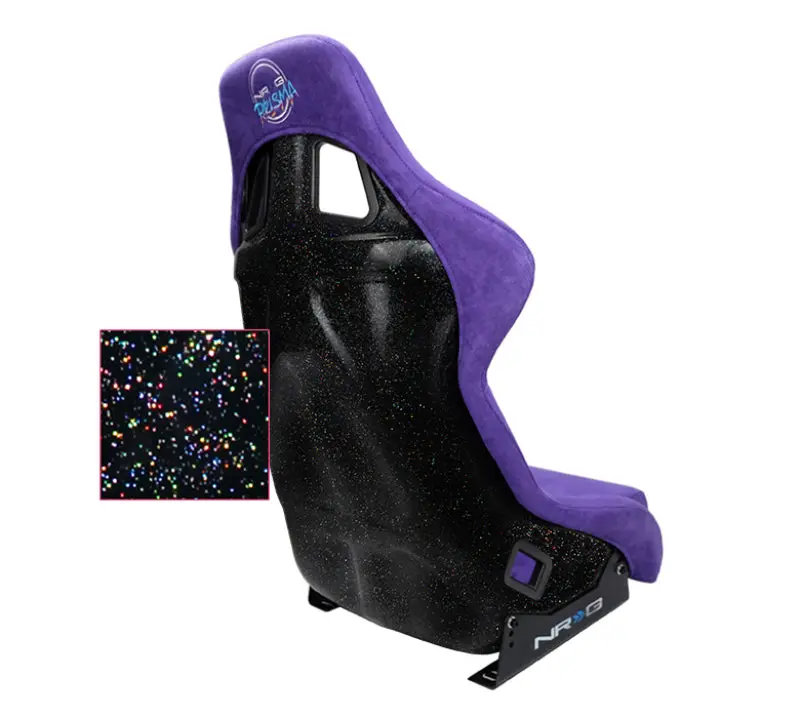 Nrg Frp Bucket Seat Prisma Edition W/ Pearlized Back Purple Alcantara - Large 1