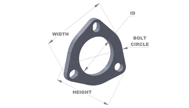 Vibrant 3-Bolt T304 Ss Exhaust Flanges (3In I.D.) - 5 Flange Bulk Pack 1