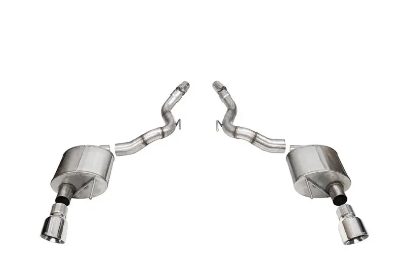 Corsa 2024-2025 Ford Mustang Gt Sport Axle-Back Dual Rear Exit With 4.5In Polished Pro-Series Tips 1