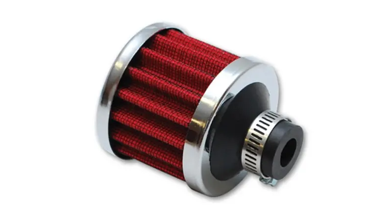 Vibrant Crankcase Breather Filter W/ Chrome Cap 1.25In 32Mm Inlet Id 1