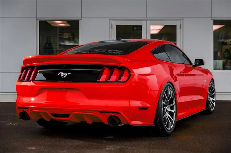 Mbrp 15-18 Ford Mustang Ecoboost 2.3L Black 3In Cat Back Dual Split Rear Exit (Street Version) 1