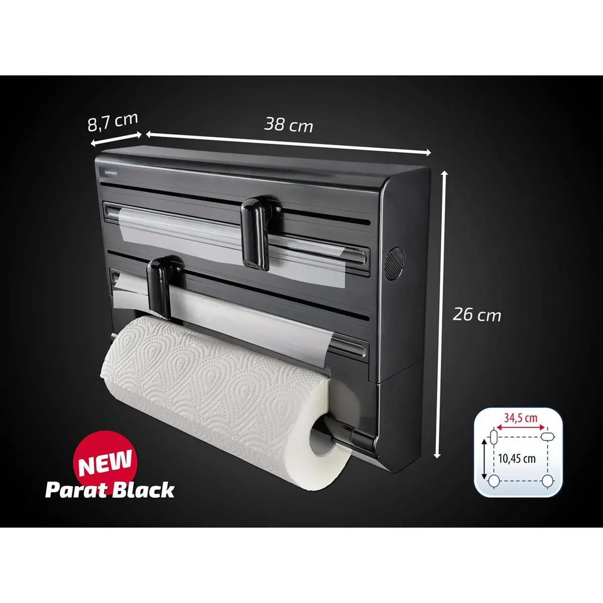 Leifheit Parat Rollenhouder Zwart 2