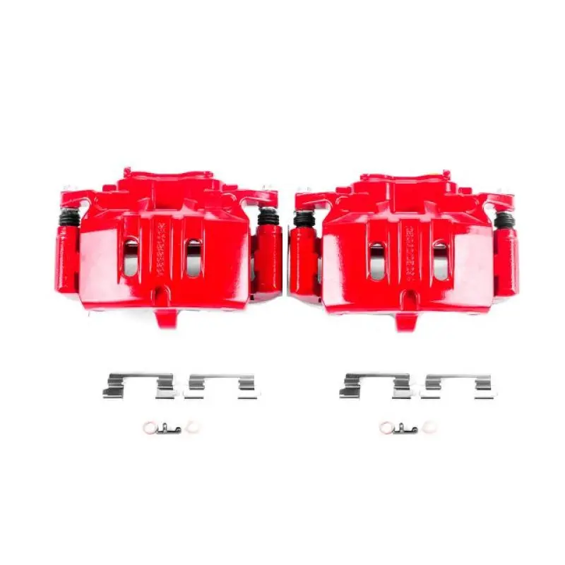 Power Stop 15-17 Ford Mustang Front Red Calipers W/Brackets - Pair 1