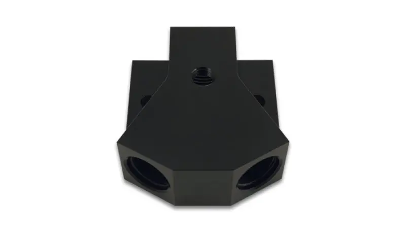 Vibrant Billet Aluminum Y-Block Fitting With 1/8In Npt Port -8An X Dual -8An Orb 1