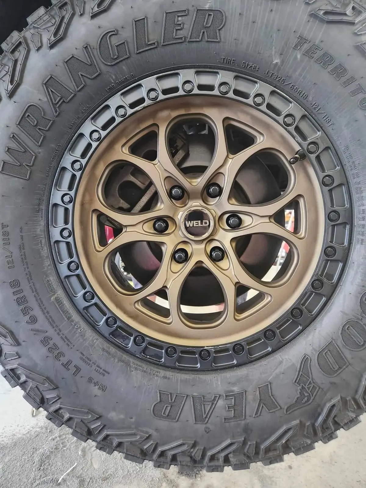 Weld Off-Road Wheel Ledge Six W106 Satin Bronze With Satin Black Lip 6