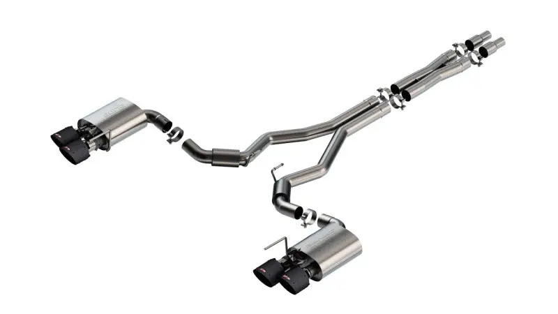 Borla 2024 Ford Mustang Dark Horse 5.0L V8 W/Active Exhaust S-Type Cat-Back Exhaust System - Cf Tips 1