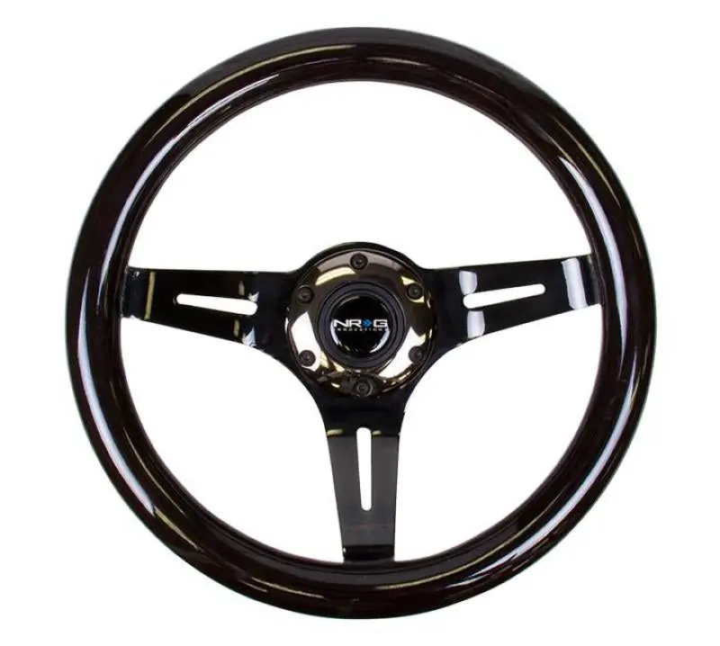 Nrg Classic Wood Grain Steering Wheel (310Mm) White W/Neochrome 3-Spoke Center 1