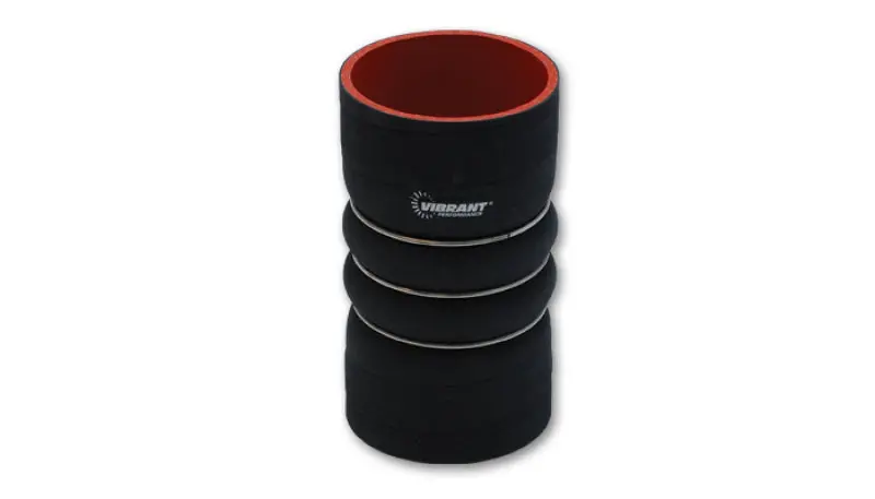 Vibrant 4 Ply Aramid Reinf Silicone Hump Hose Conn 4In Id X 6In Long 3 Reinforcement Ring Matte Blk 1