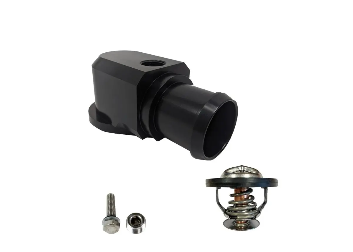 Granatelli 2018-2021 Jeep Trackhawk Black Billet Thermostat Housing W/ 160 Degree Thermostat 1