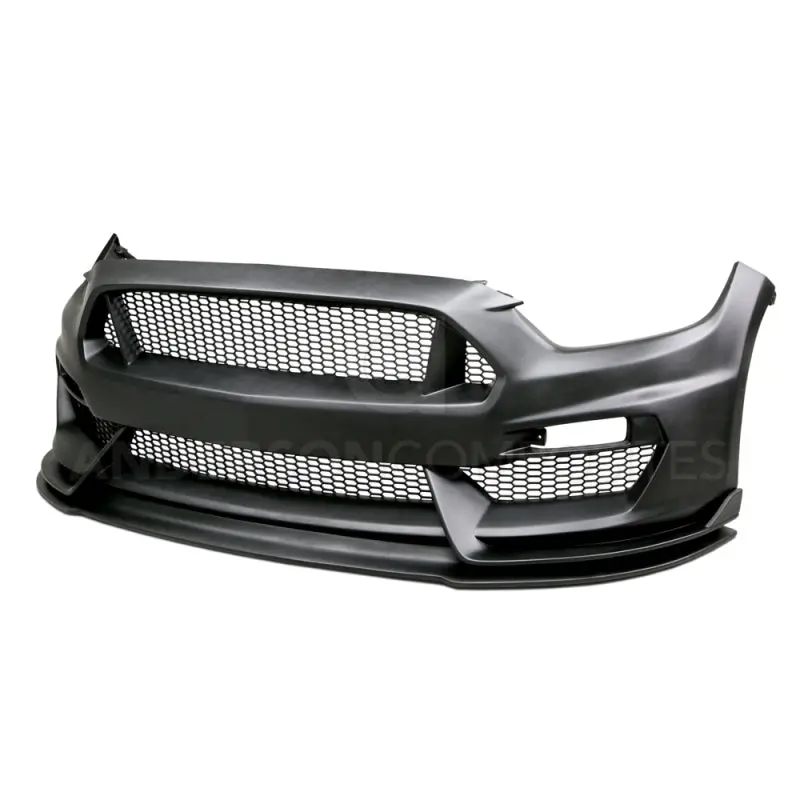 Anderson Composites 15-16 Ford Mustang Gt350 Style Fiberglass Front Bumper W/ Front Lip 1