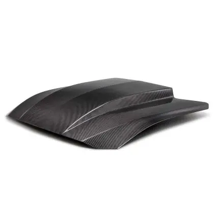 Anderson Composites 2024 Ford Mustang Type-Cj Double-Sided Carbon Fiber Cowl Hood 2