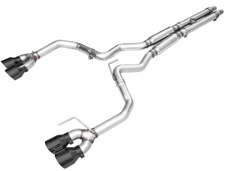 Awe 2024 Ford Mustang Gt Fastback S650 Rwd Track Edition Catback Exhaust W/ Quad Diamond Black Tips 1