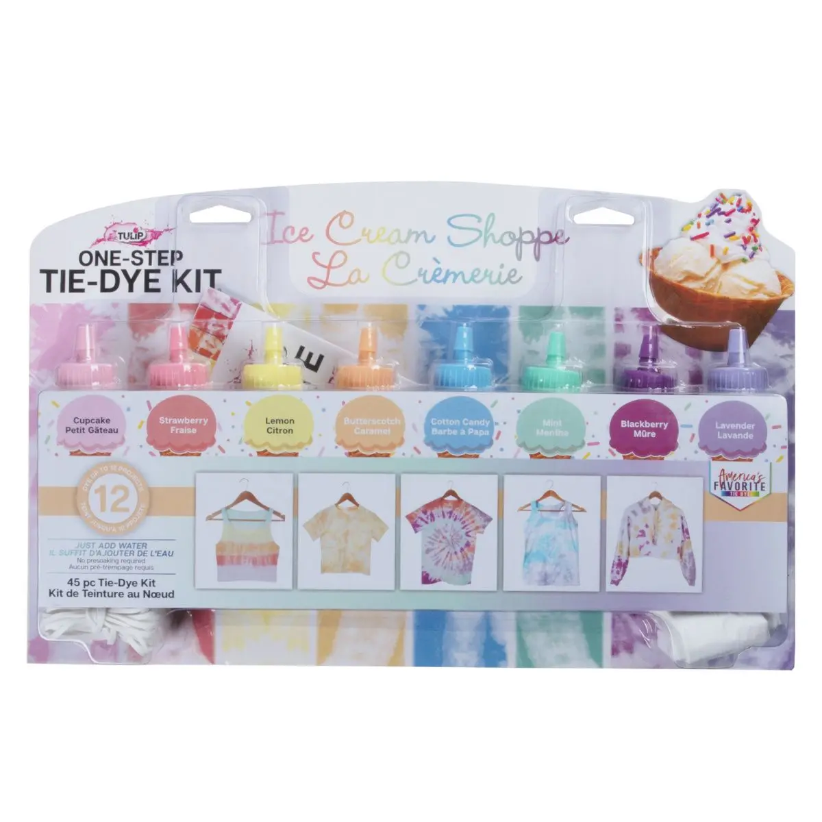 Tulip One-Step Tie Dye Tulip • Tie-Dye Kit Ice Cream Shoppe 8 Kleuren 1