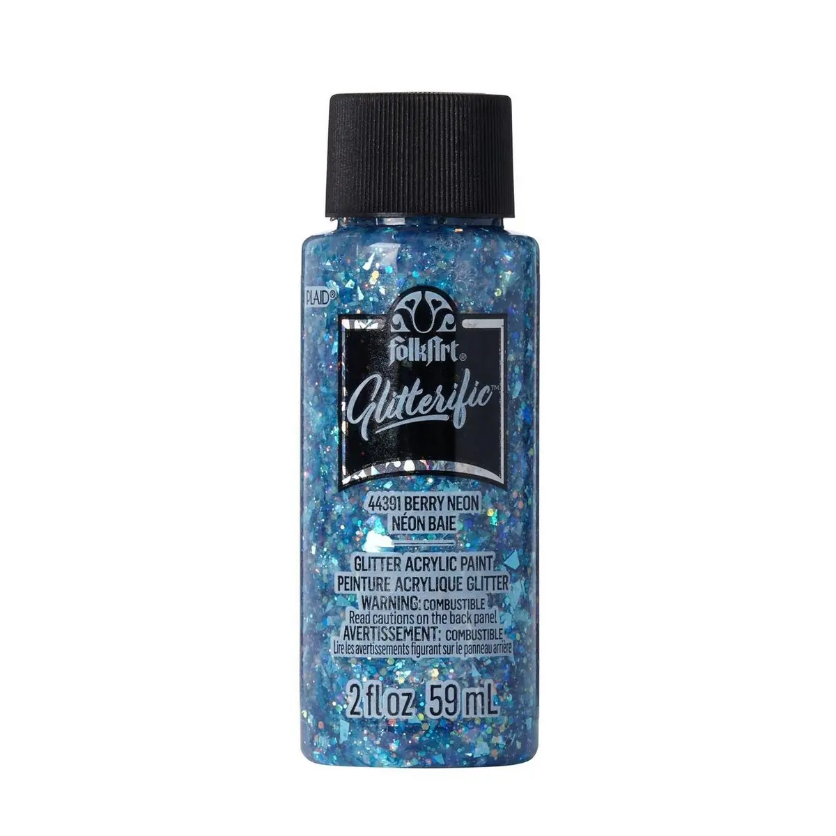 Folkart • Glitterific Acrylic Paint Neon Berry 59Ml 1