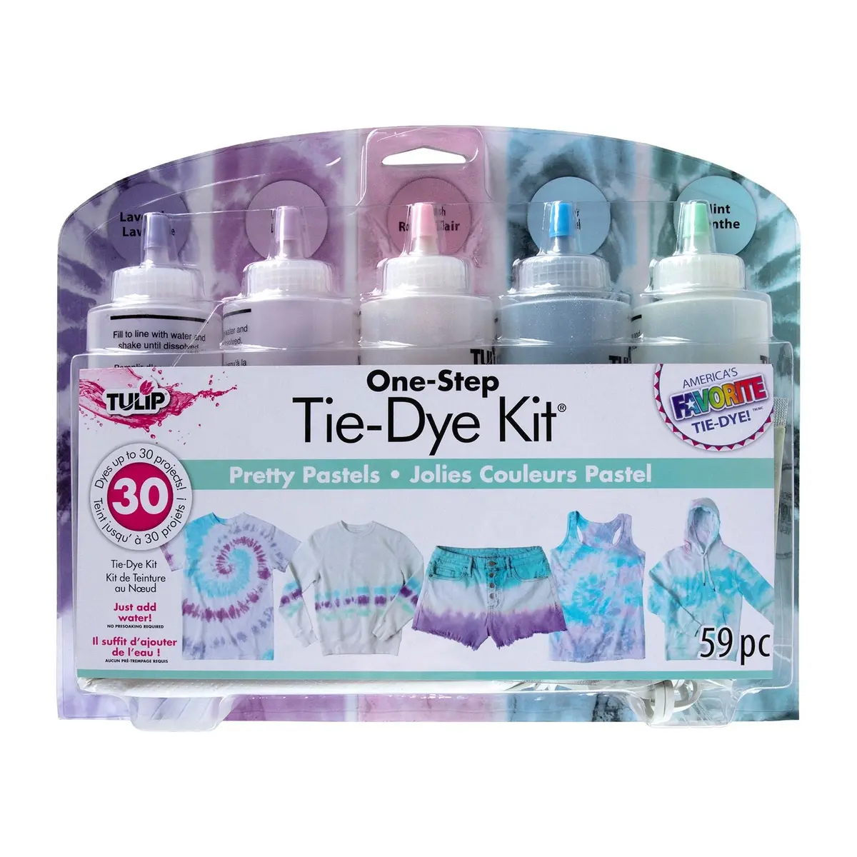 Tulip One-Step Tie Dye Tulip • Tie-Dye Kit 5 Kleuren Pretty Pastels 1