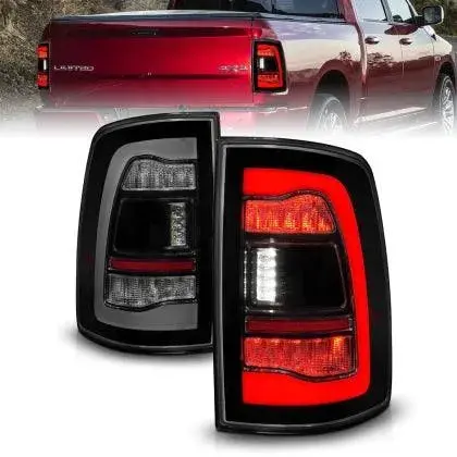 Anzo 09-18 Dodge Ram 1500 Sequential Led Taillights Smoke Black 1