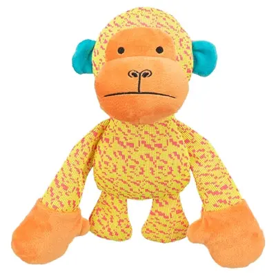 Trixie Aap Stof Geel Oranje 1