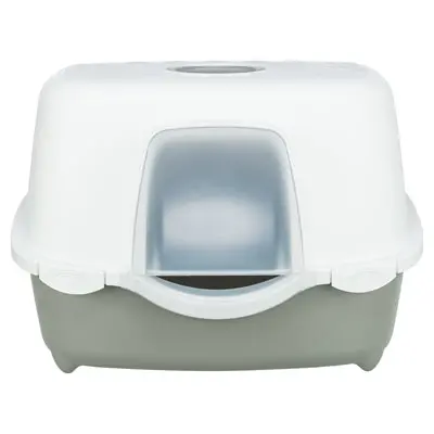 Trixie Kattenbak Davio Top Outdoor Met Kap Grijs Wit 1