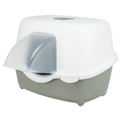 Trixie Kattenbak Davio Top Outdoor Met Kap Grijs Wit 2