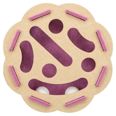 Trixie Hole'n'roll Bloem Vilt Roze Beige 2
