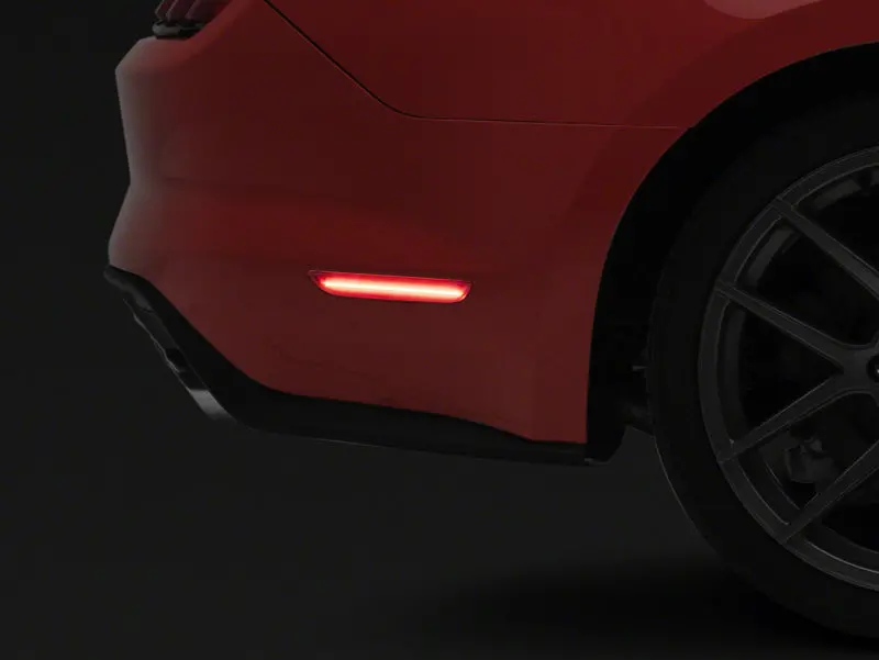 Raxiom 15-23 Ford Mustang Axial Series Led Side Marker Lights Rear- Red 1