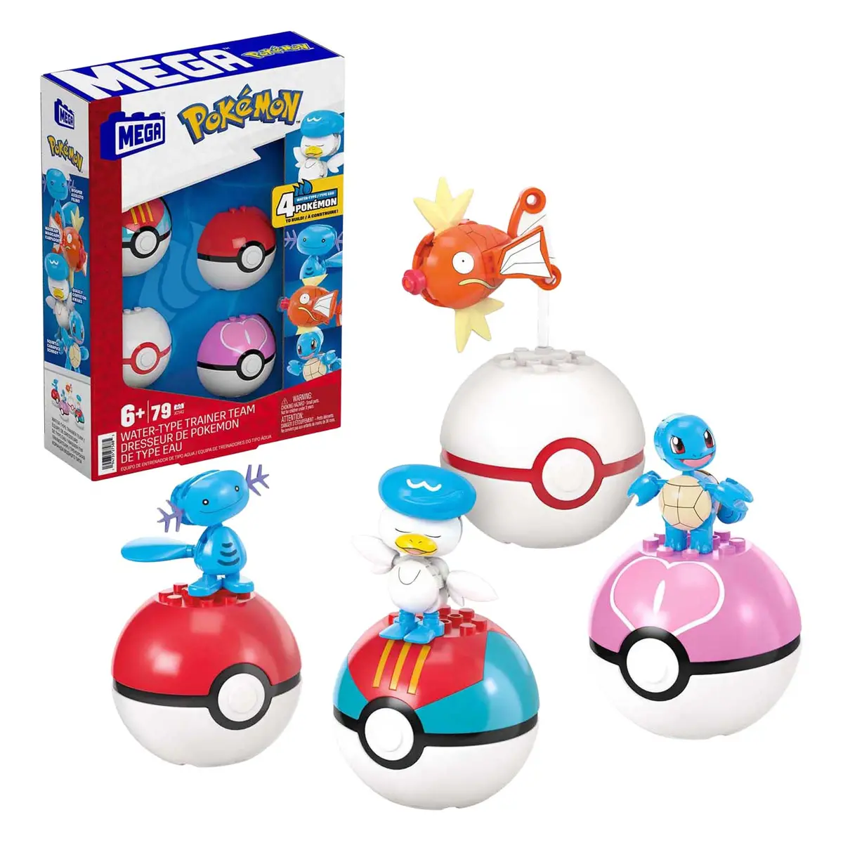 Mega Bloks Mega Construx Pokémon Bouwset - Magikarp, Shellder En Quaxly 1