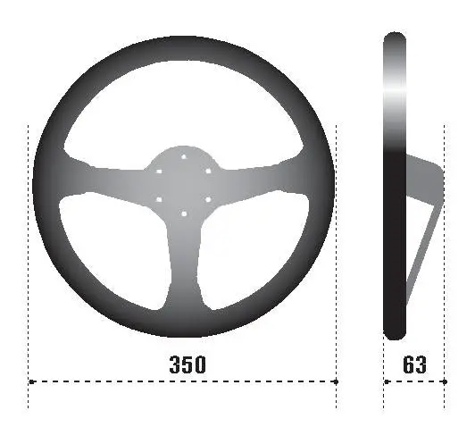 Sparco Steering Wheel 345 Leather Black 1