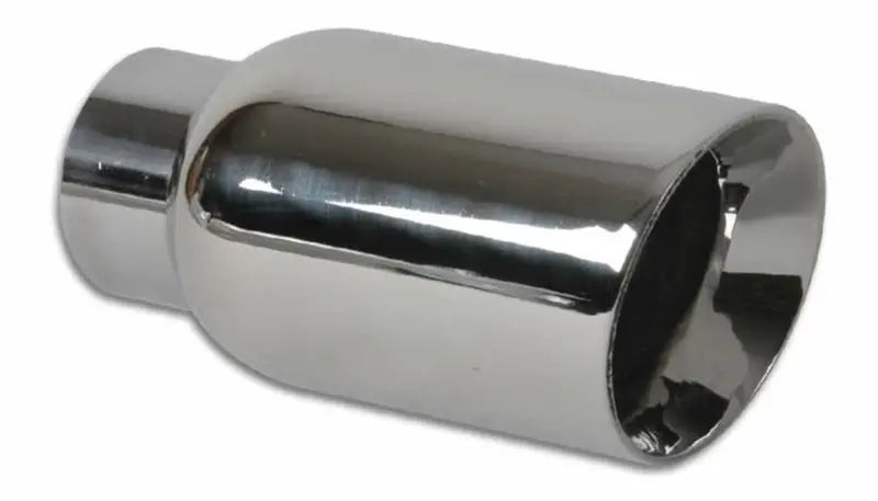 Vibrant 4In Round Ss Exhaust Tip (Double Wall Angle Cut Beveled Outlet) 1