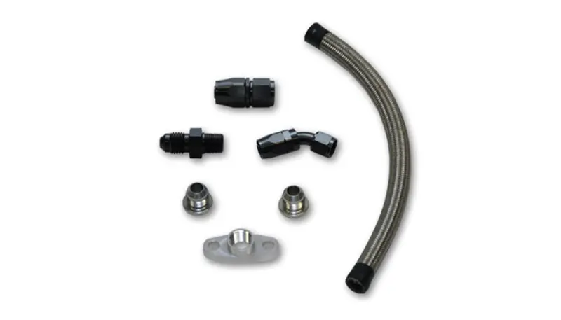 Vibrant Univ Top Mount Oil Drain Kit Incl 20In Teflon Lined S.S. Hose Fitting 1