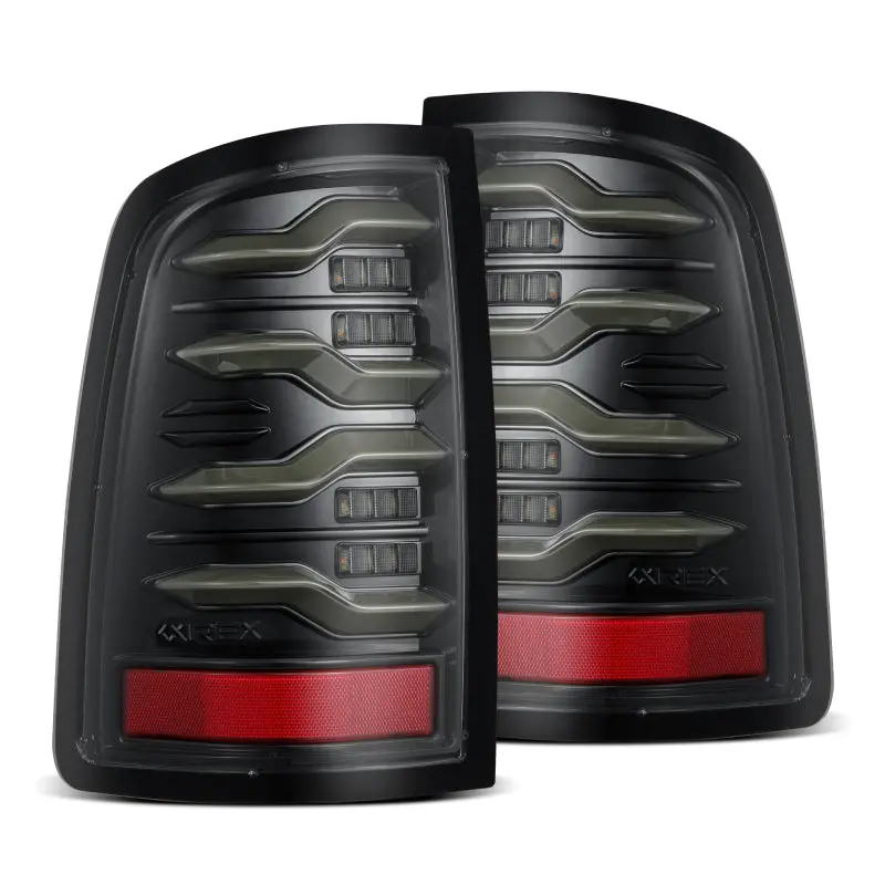 Alpharex 09-18 Dodge Ram Luxx-Series Led Tail Lights Alpha-Black W/ Activation Light & Seq. Signal 1