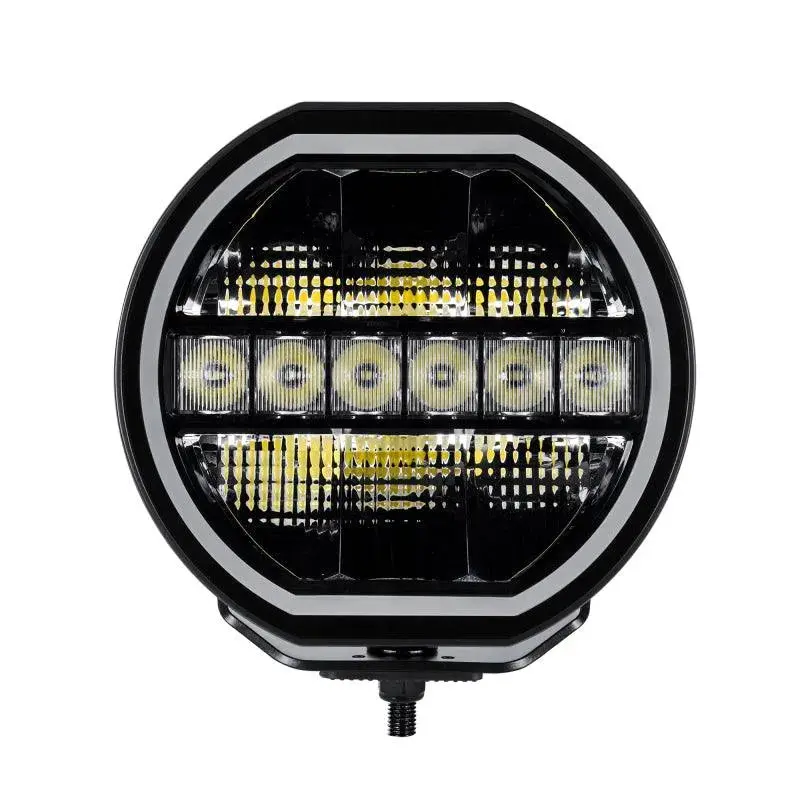 Go Rhino Xplor Blackout Series Maxline Led Hi/Low Beam W/Multi Drl (Surface Mount) 9In. - Blk 1