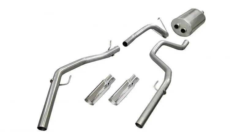 Corsa 2009-2019 -14 Dodge Ram Quad Cab/Short Bed 1500 4.7L V8 Polished Sport Cat-Back Exhaust 1