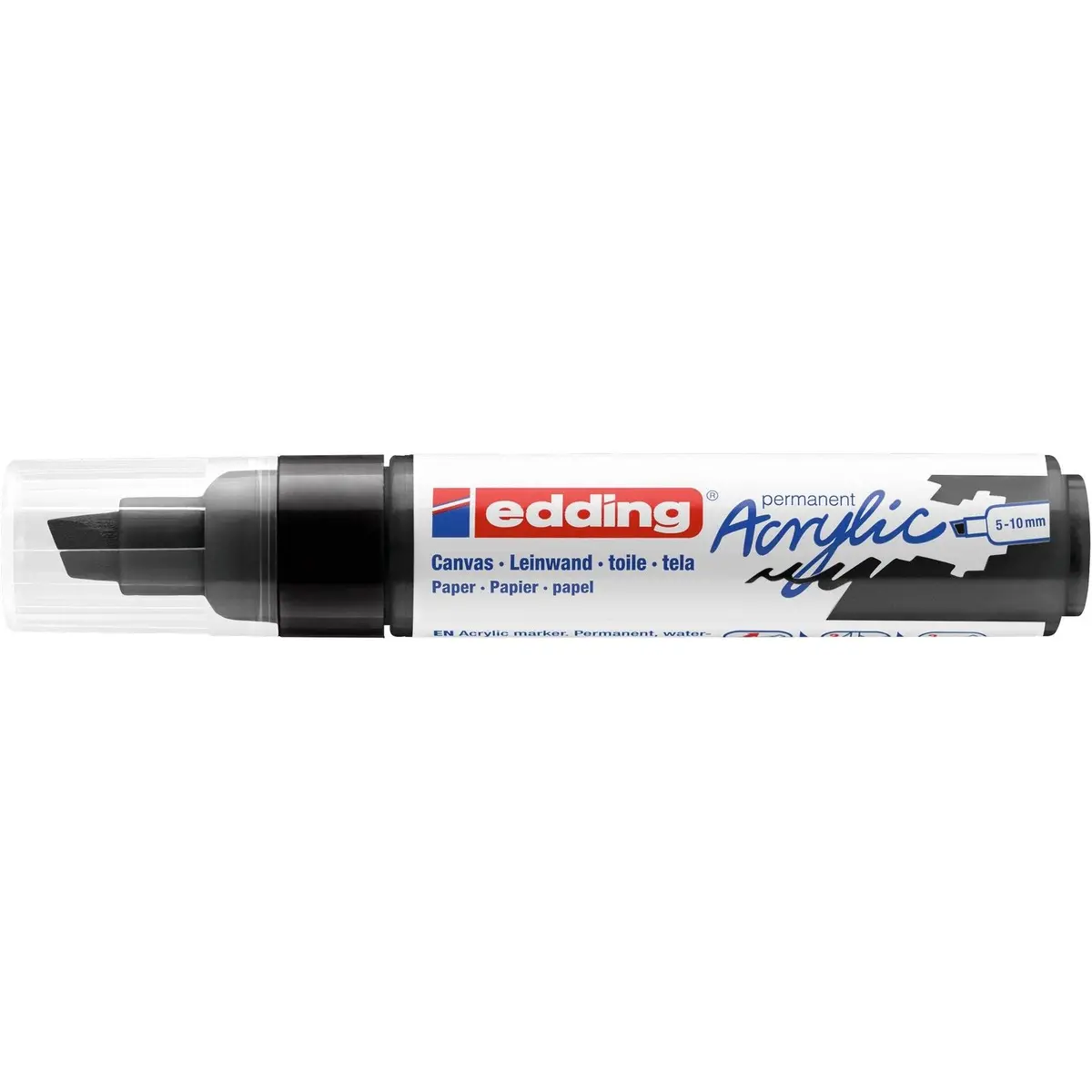 Edding 5000 • Acrylmarker Breed Zwart 1