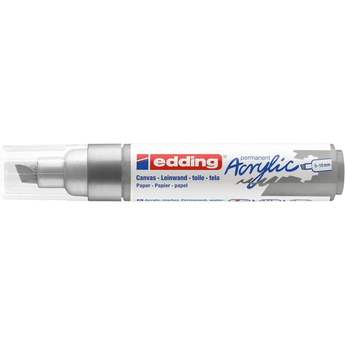Edding 5000 • Acrylmarker Breed Zilver 1