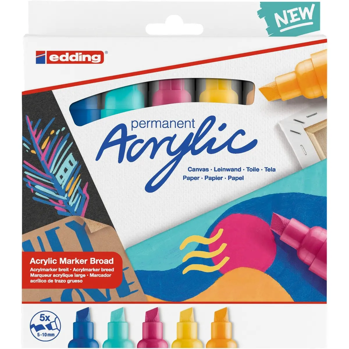 Edding 5000 • Acrylmarker Breed 5Pcs Set Abstract 1