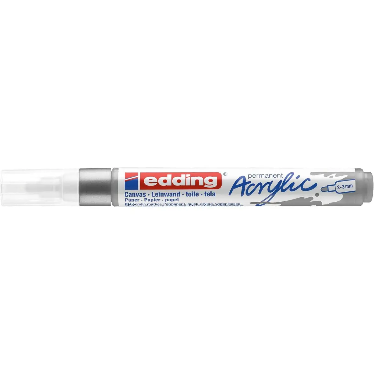 Edding 5000 • Acrylmarker Medium Zilver 1