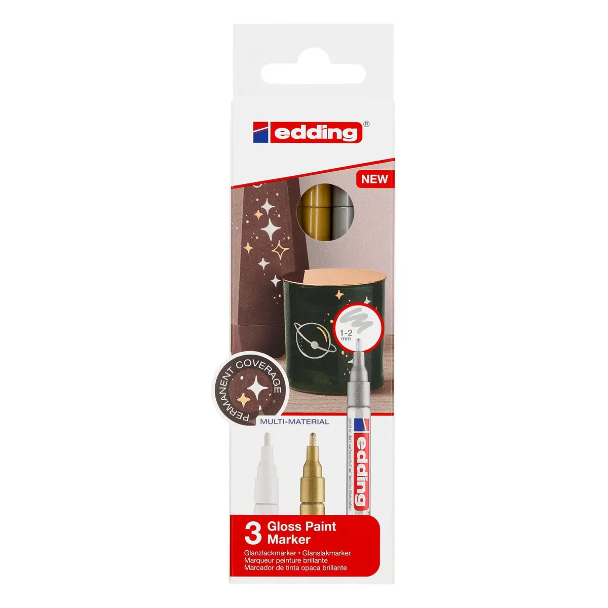 Edding 751 • Lakmarker 1-2Mm Assorti 3Pcs 1