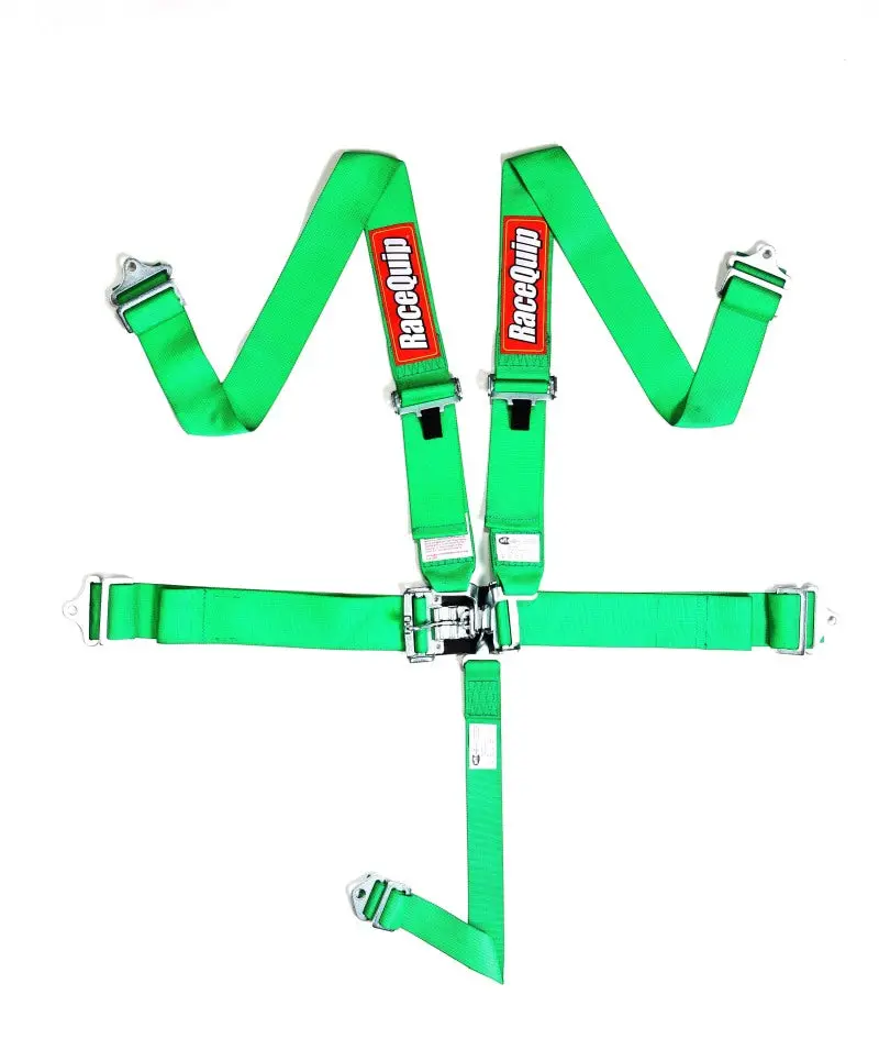 Racequip Green L & L 5Pt Seat Belt 1