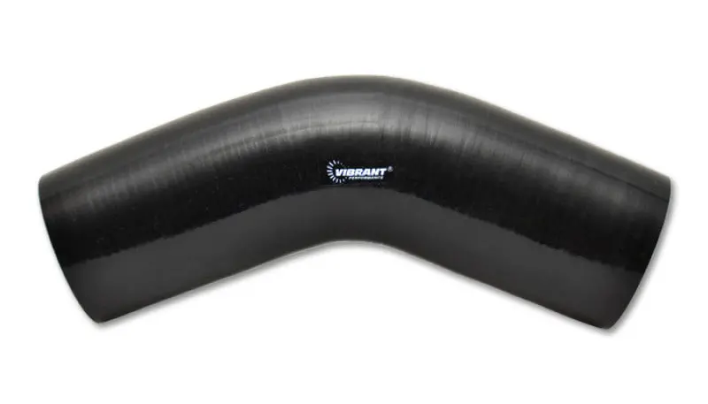 Vibrant 45 Degree Silicone Elbow 2.375In Id X 5.00In Leg Length - Black 1