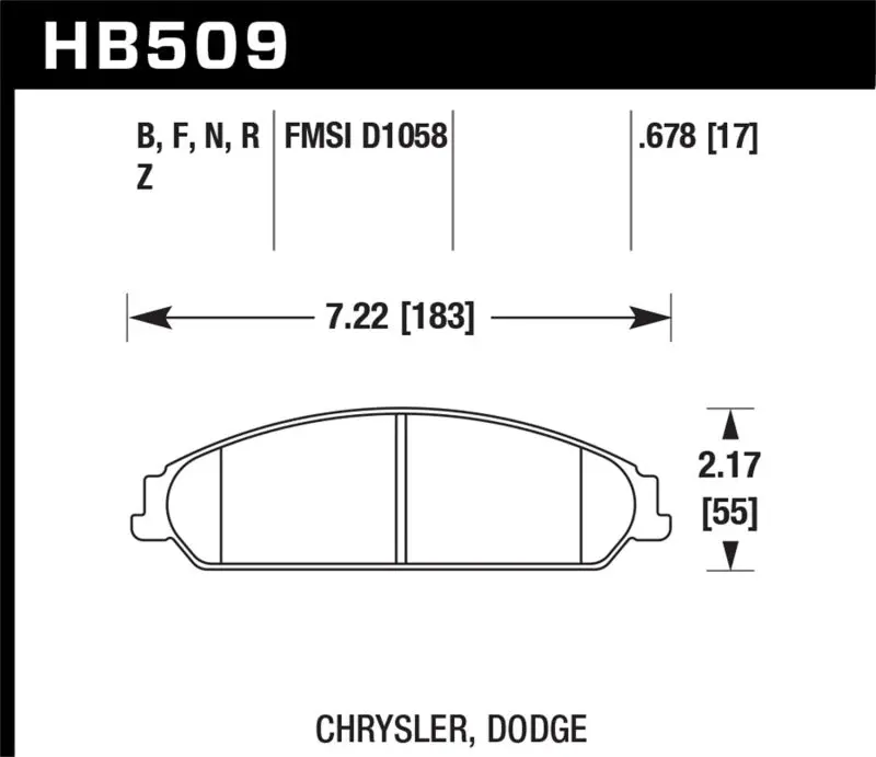 Hawk 2005-2021 Chrysler 300C W/ Perf. And Hd Suspension Performance Ceramic Street Front Brake Pads 1