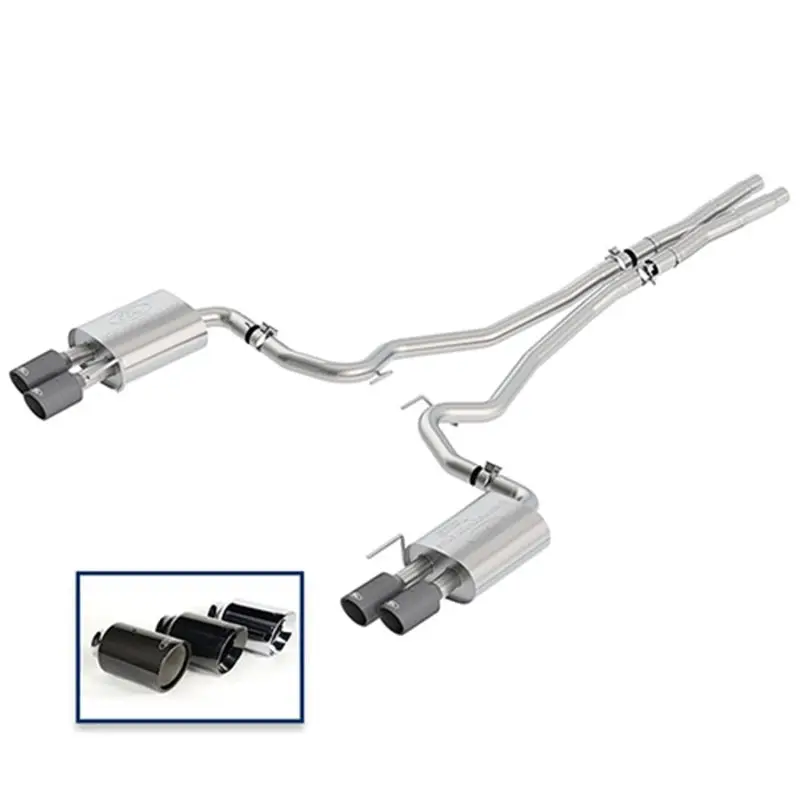 Ford Racing 2018+ Mustang Gt 5.0L Cat-Back Extreme Exhaust System W/ Quad Carbon Fiber Tips 1