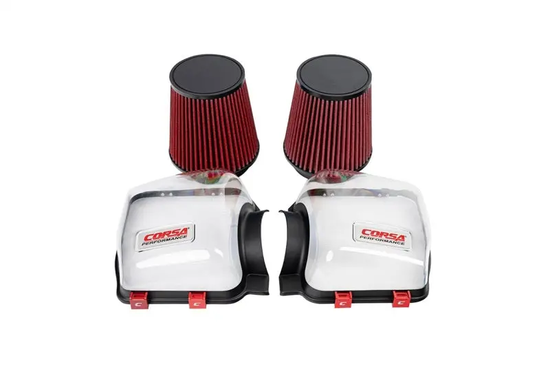 Corsa 24-25 Ford Mustang Gt 5.0L Clear Lids & Dry Filters 1