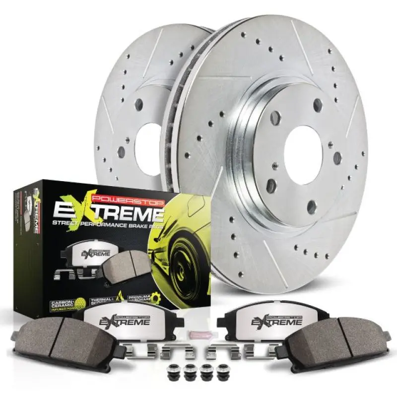 Power Stop 15-19 Ford Mustang Front Z26 Street Warrior Brake Kit 2