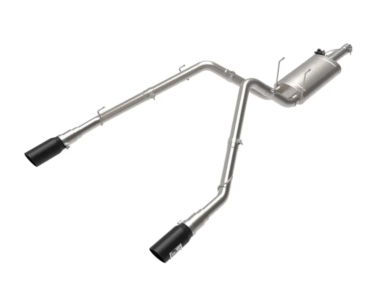 Afe 09-18 Ram 1500 V8 5.7L Hemi Gemini Xv 3In 304 Ss Cat-Back Exhaust W/ Black Tips 1