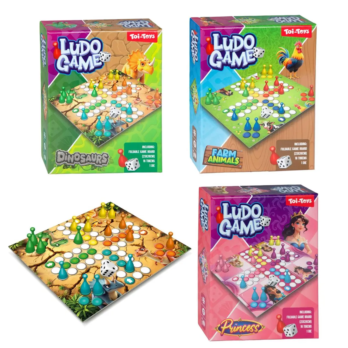 Toi-Toys Games Bordspel Reisspel -Ludo- 3Ass 1