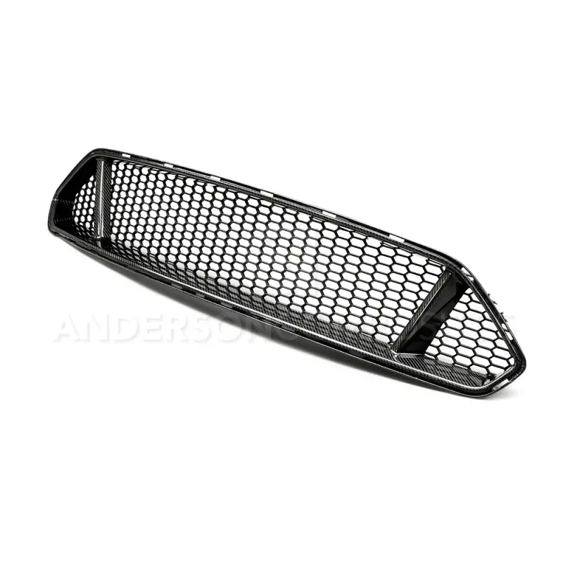 Anderson Composites 2018 Ford Mustang Type-Gt Carbon Fiber Upper Grille 1
