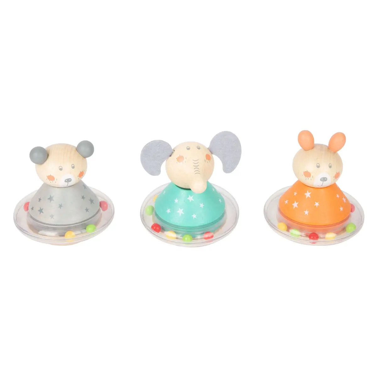 Small Foot - Houten Tuimelaar Rammelaar Beer, Per Stuk 1