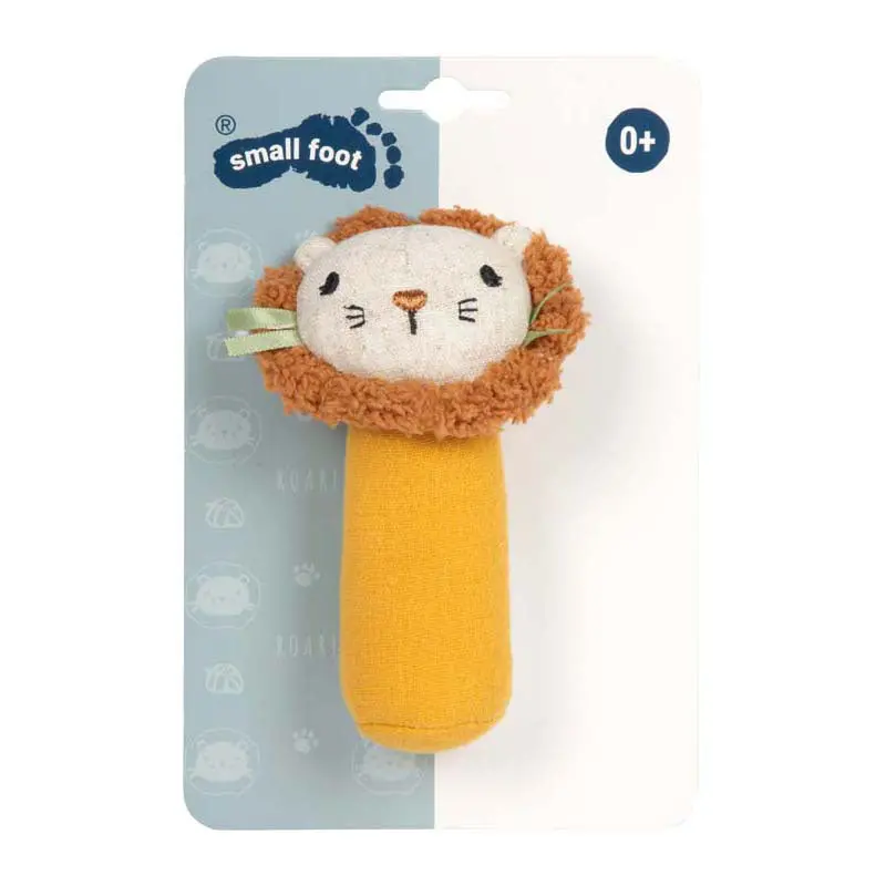 Small Foot - Stoffen Grijpspeelgoed Met Rammelaar Kleine Leeuw 2