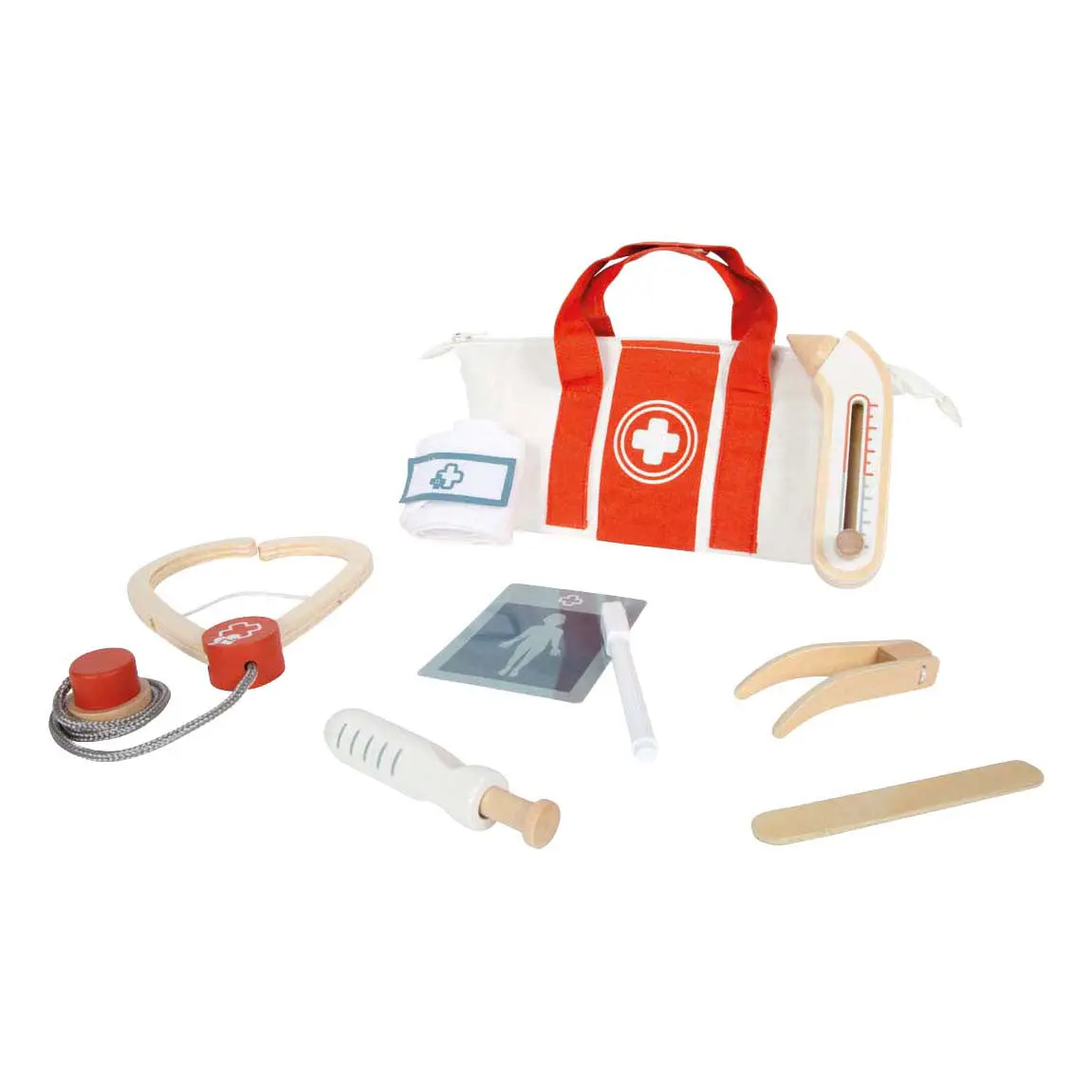 Small Foot - Dokterstas Speelset Rood - 8Dlg. 1