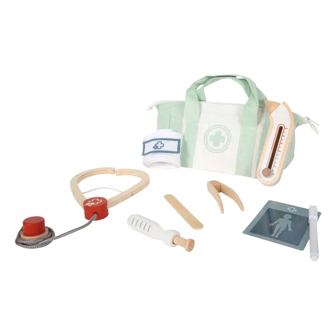 Small Foot - Dokterstas Speelset Salie Groen - 8Dlg. 1